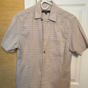 Banks Journal Beige with White Plaid Short Sleeve